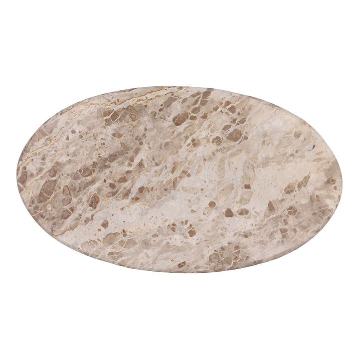 Barrett Marble and Wood Coffee Table, overhead view