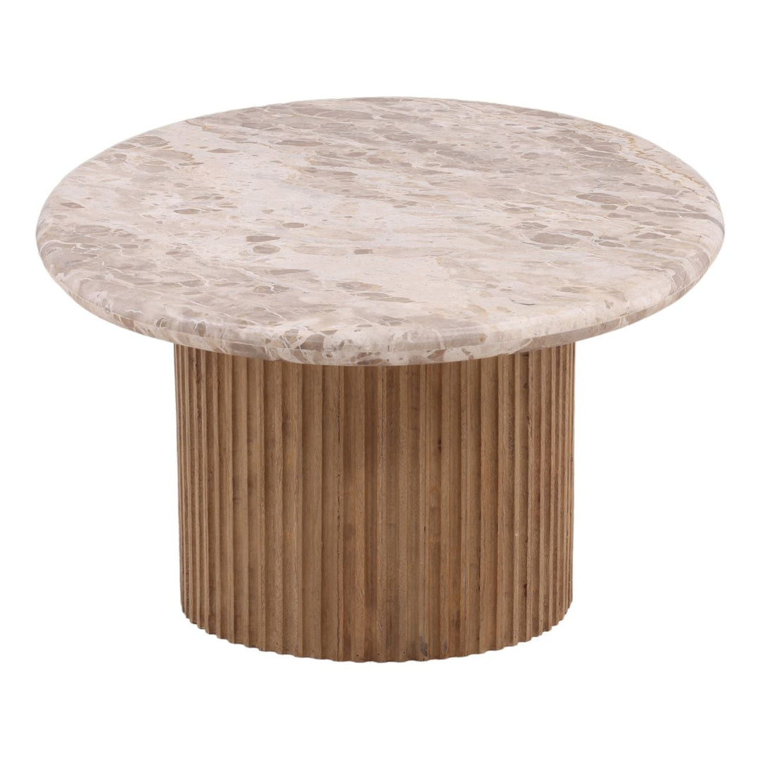 Barrett Marble and Wood Coffee Table, profile view