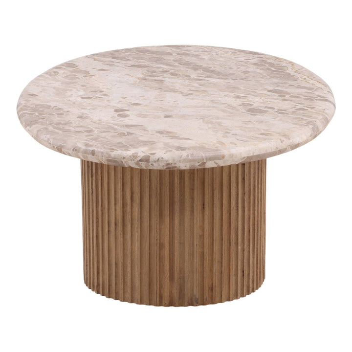 Barrett Marble and Wood Coffee Table, profile view