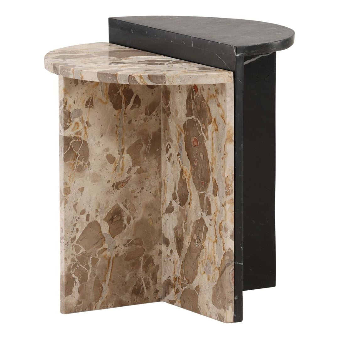 Sylva Marble Nesting Tables – Set of 2, three-quarter studio view