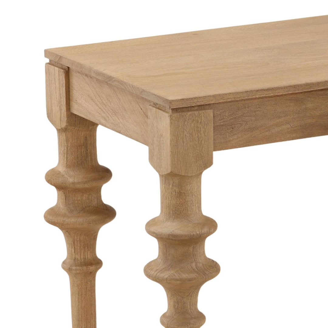 Soren Mango Wood Desk, detail 1 view