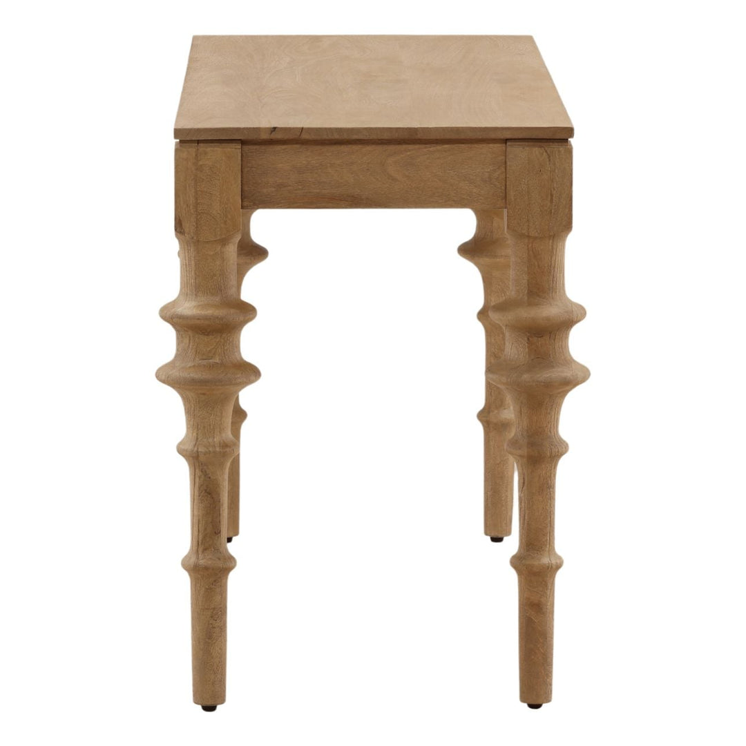 Soren Mango Wood Desk, profile view
