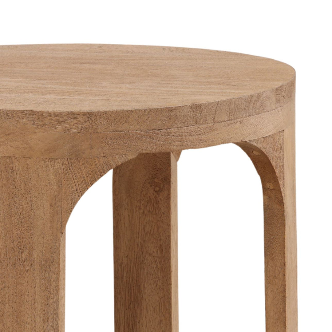 Solen Mango Wood Side Table, detail 2 view