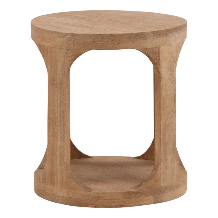 Solen Mango Wood Side Table, front view