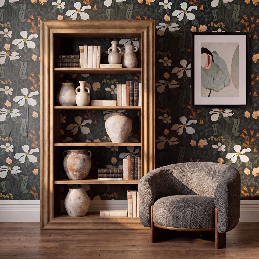Ciro Mango Wood Bookcase, lifestyle view