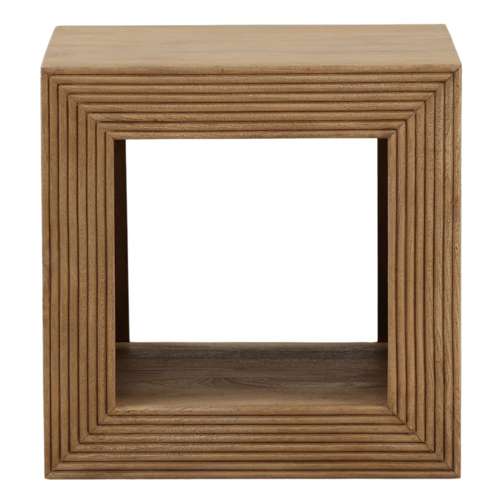 Otis Mango Wood Side Table, front view