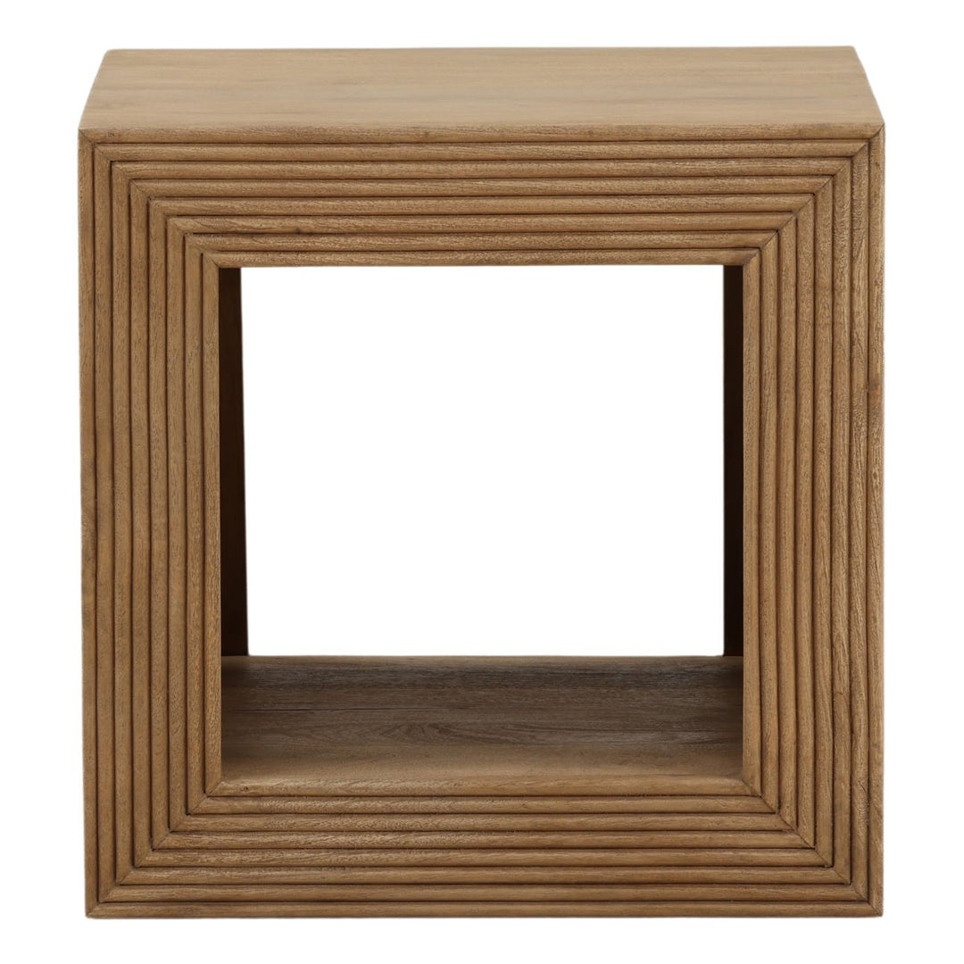Otis Mango Wood Side Table, front view