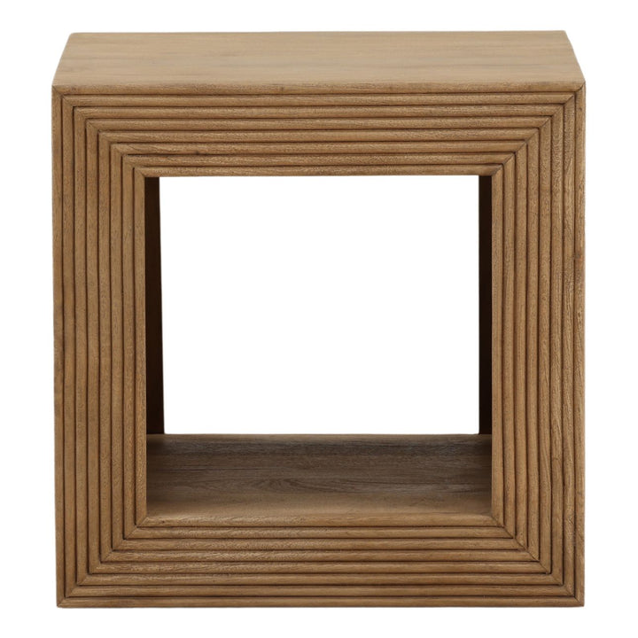 Otis Mango Wood Side Table, front view