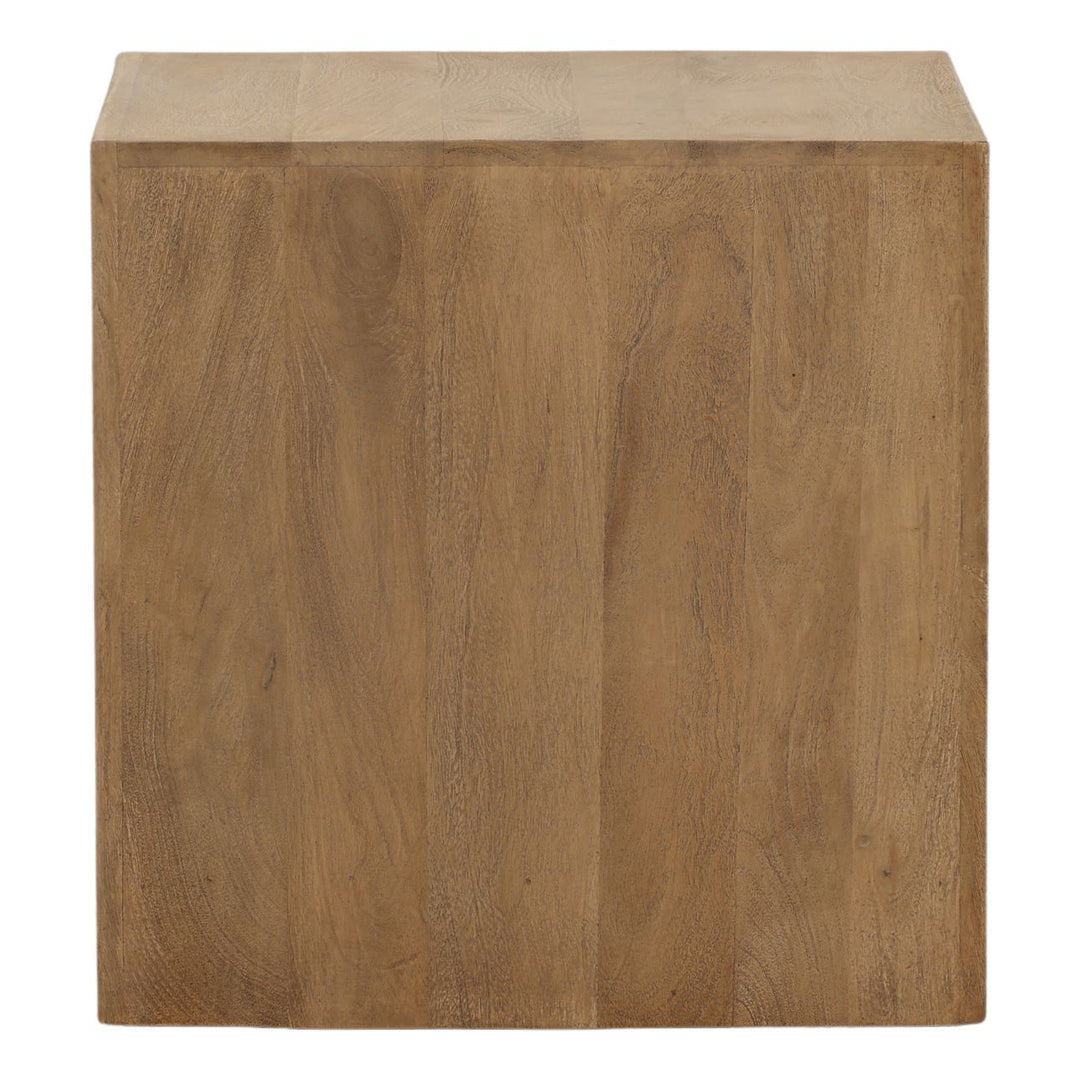 Otis Mango Wood Side Table, profile view