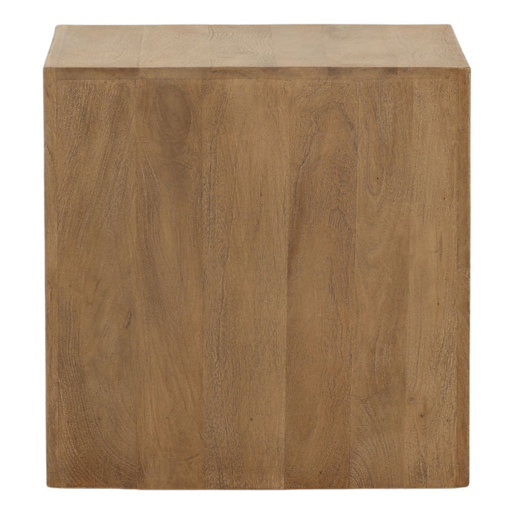 Otis Mango Wood Side Table, profile view