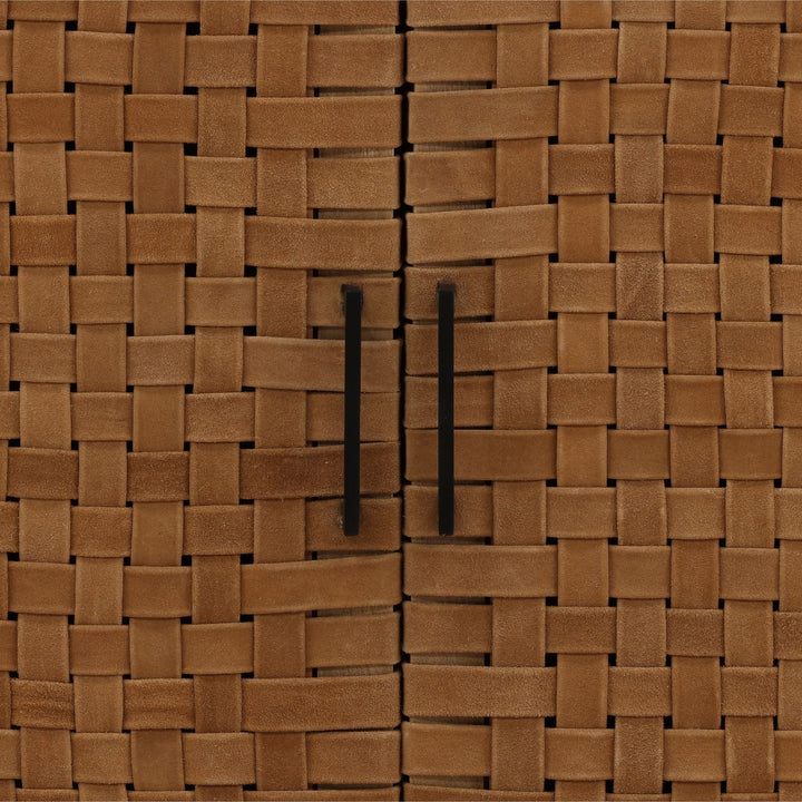 Octave Mango Wood and Leather Sideboard, Two Door · 38 inches wide, detail 3 view