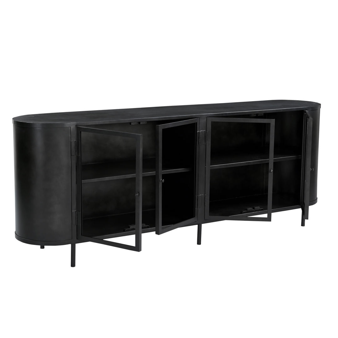 Weston Iron and Glass Sideboard, open door view