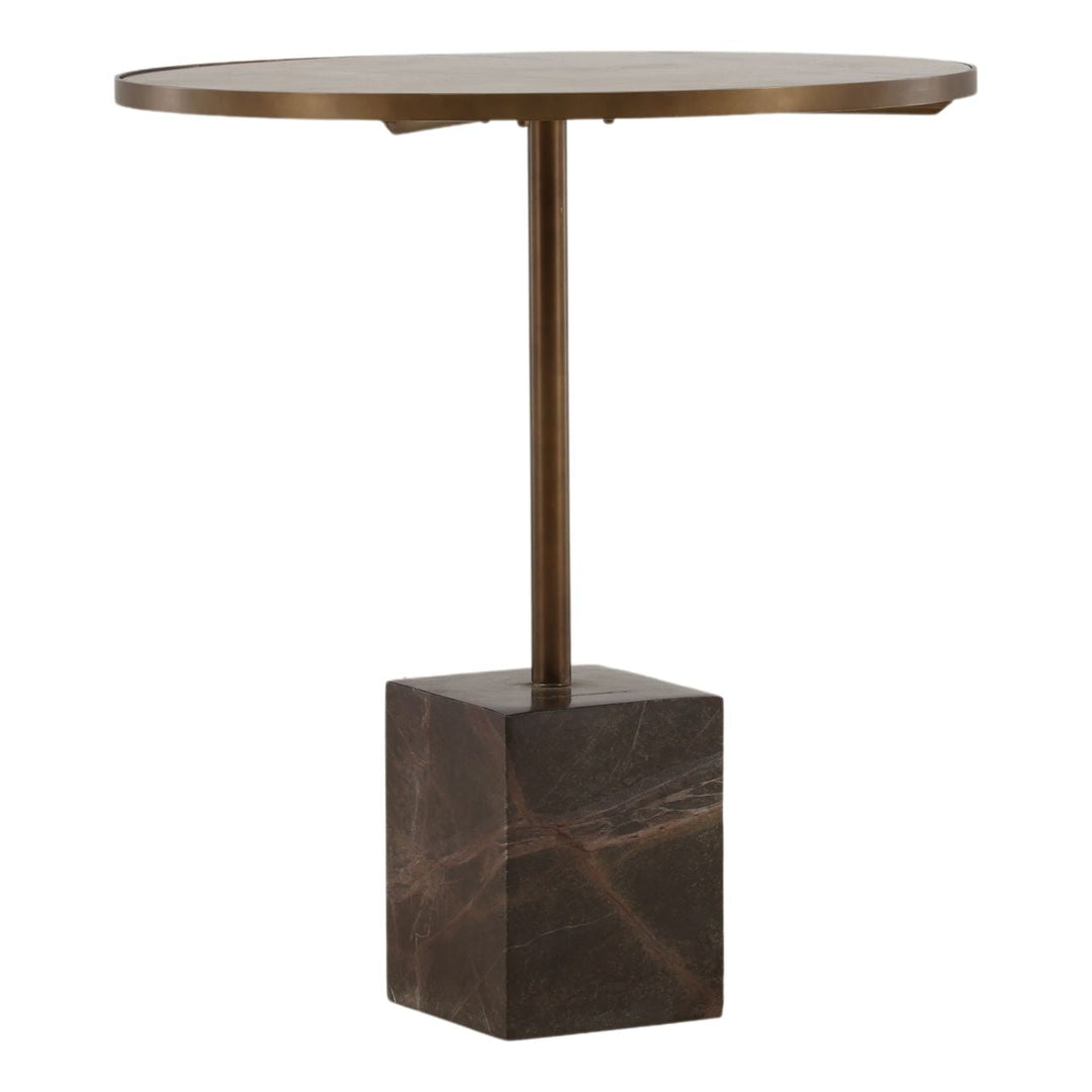 Morren Bidasar Marble Counter Table, three-quarter studio view