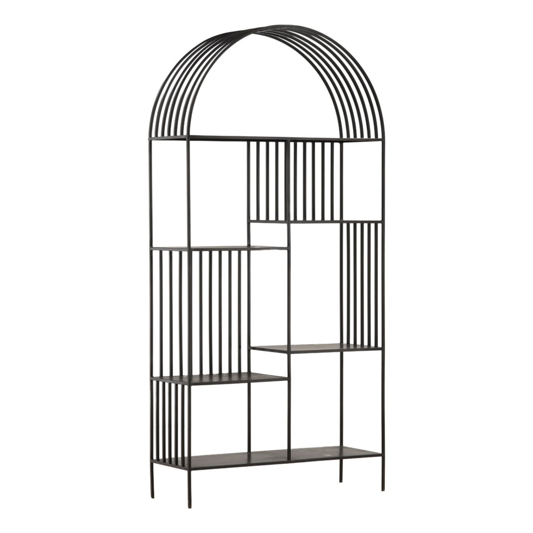 Bellamy Metal Bookcase, three-quarter studio view