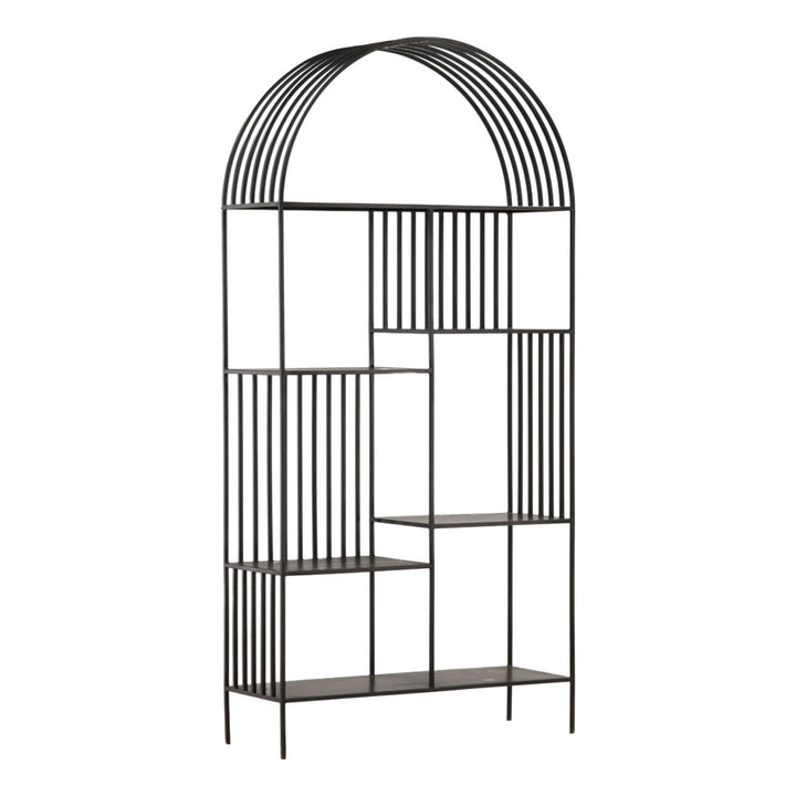 Bellamy Metal Bookcase, three-quarter studio view