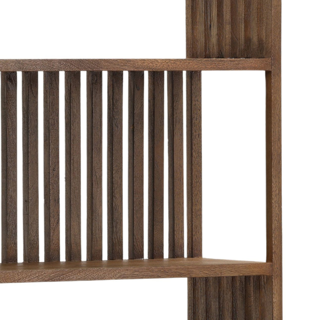 Newlyn Mango Wood Bookcase, detail 2 view