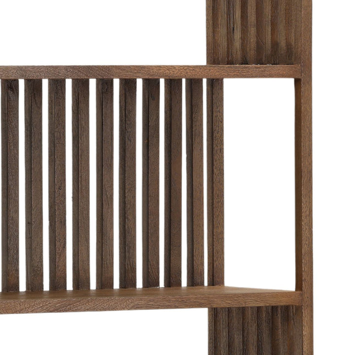 Newlyn Mango Wood Bookcase, detail 2 view