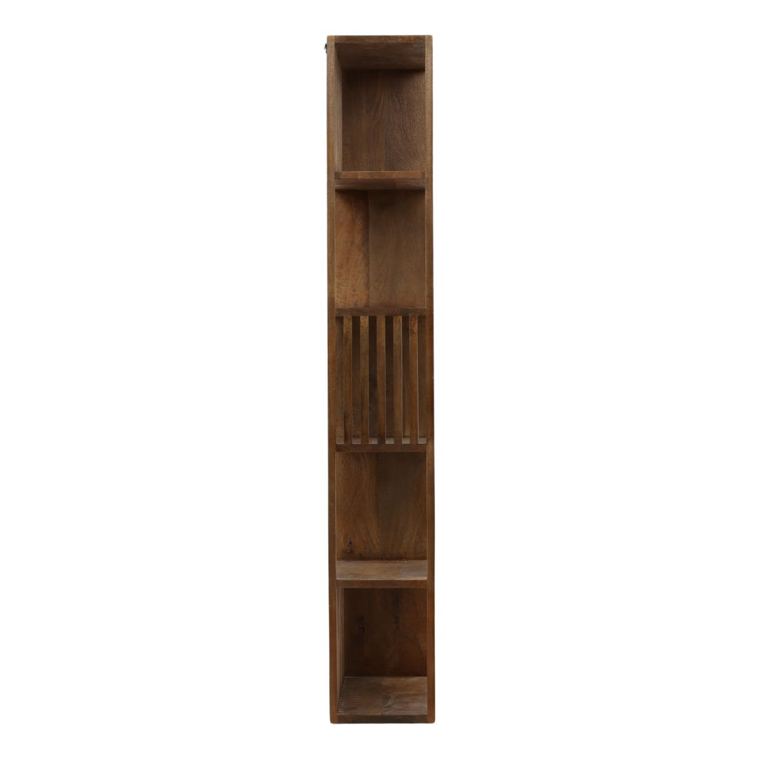 Newlyn Mango Wood Bookcase, profile view