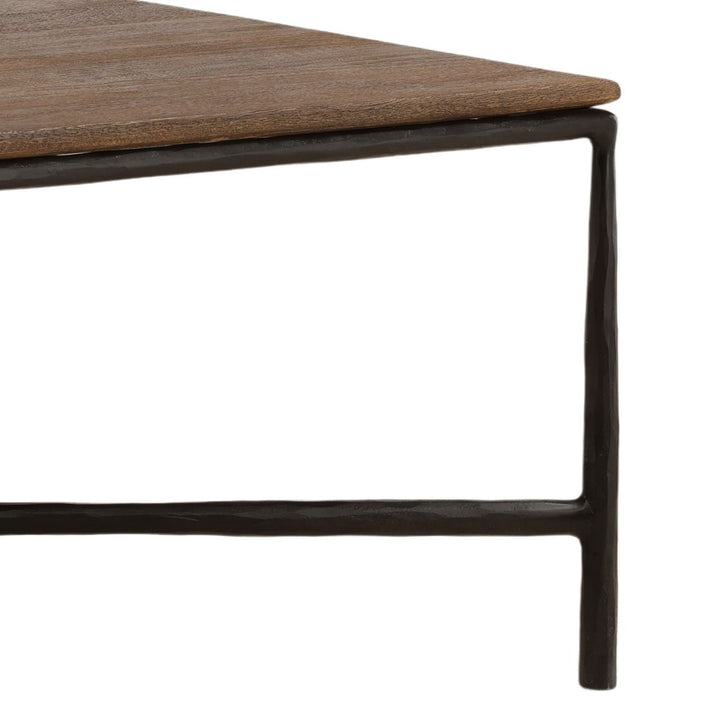 Camden Wood and Iron Coffee Table, detail 2 view