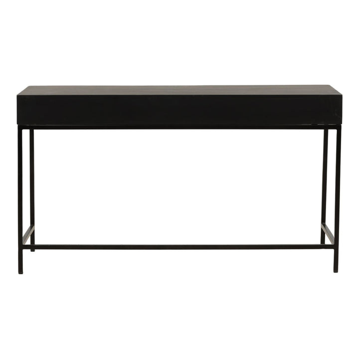 Darin Wood and Metal Desk, back view