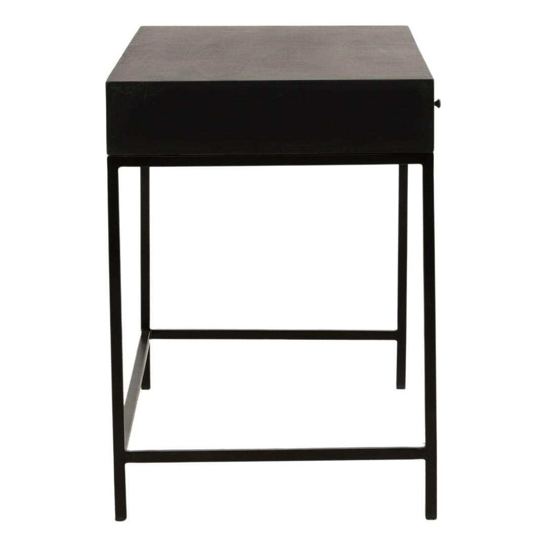 Darin Wood and Metal Desk, profile view
