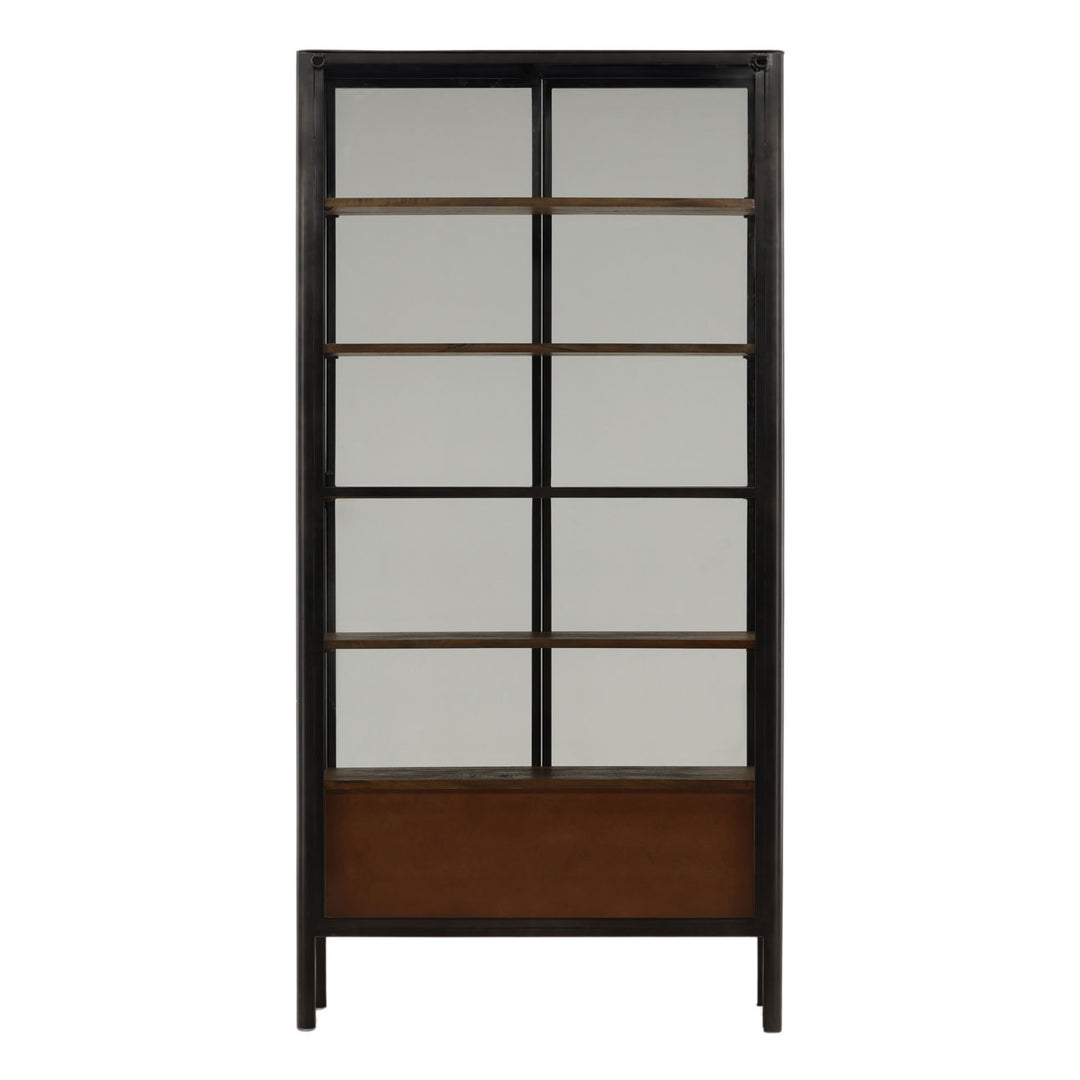 Ashby Glass and Wood Storage Cabinet, back view