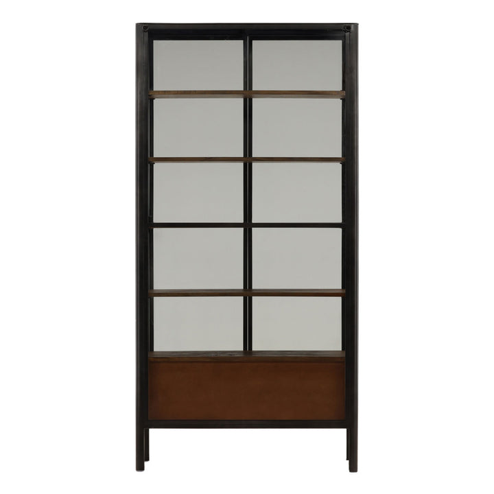 Ashby Glass and Wood Storage Cabinet, back view