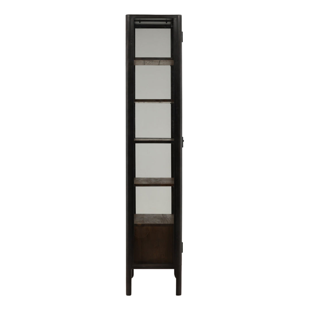 Ashby Glass and Wood Storage Cabinet, profile view