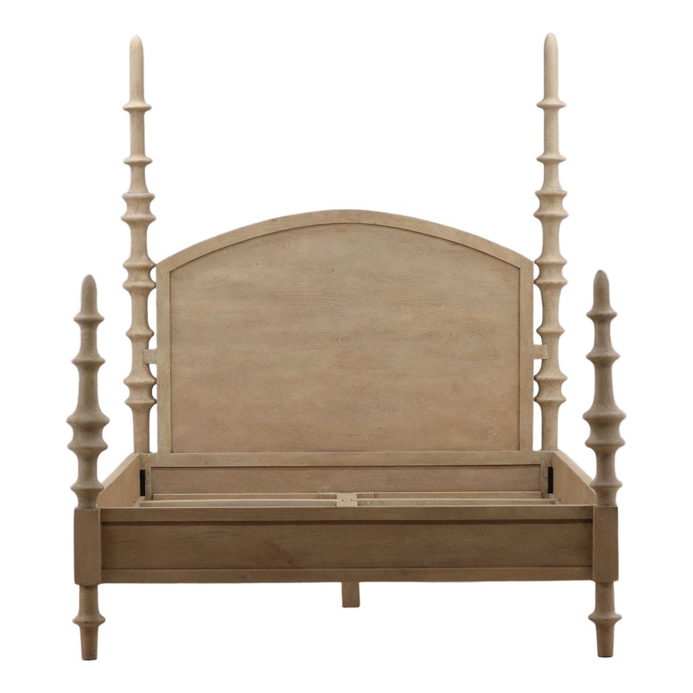 Sage Natural Mango Wood Bed, front view