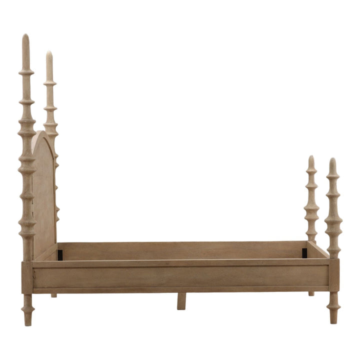 Sage Natural Mango Wood Bed, profile view