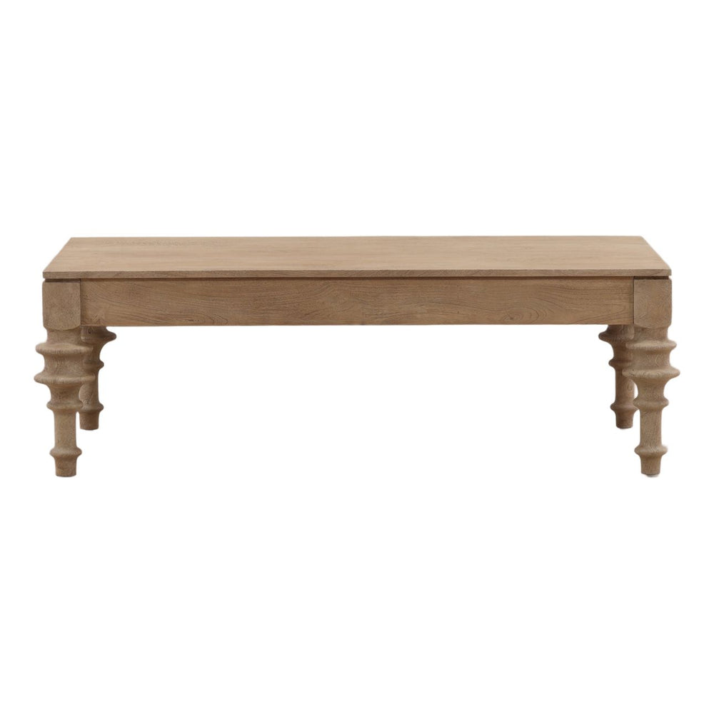 Nolan Mango Wood Coffee Table, front view