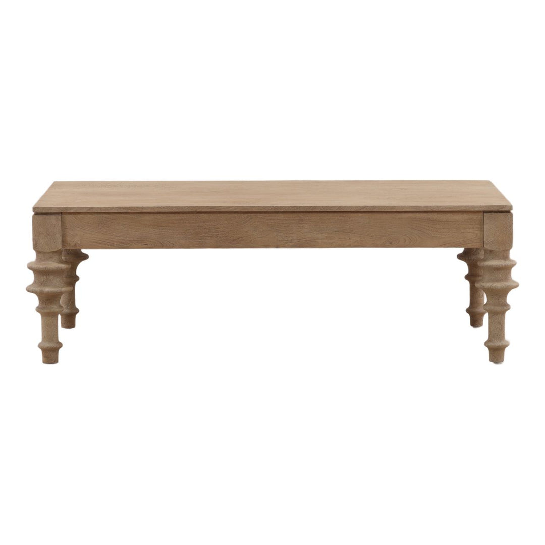 Nolan Mango Wood Coffee Table, front view