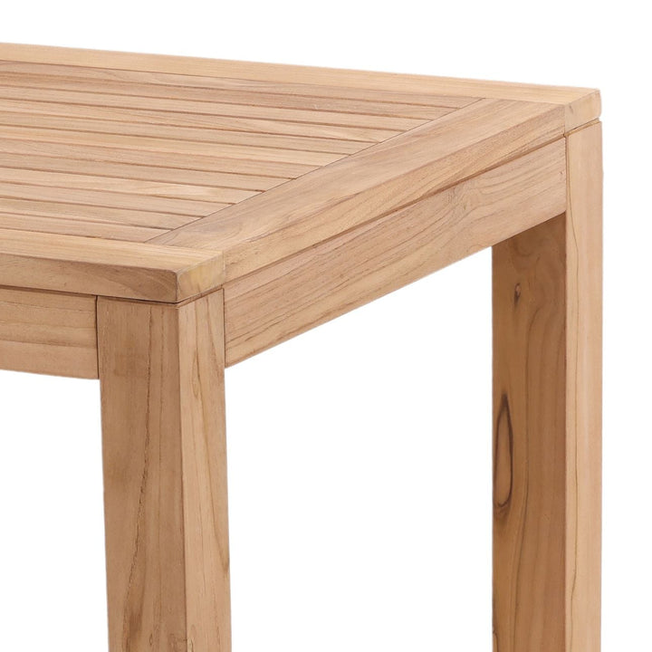 Alton Natural Teak Outdoor Dining Table, detail 2 view