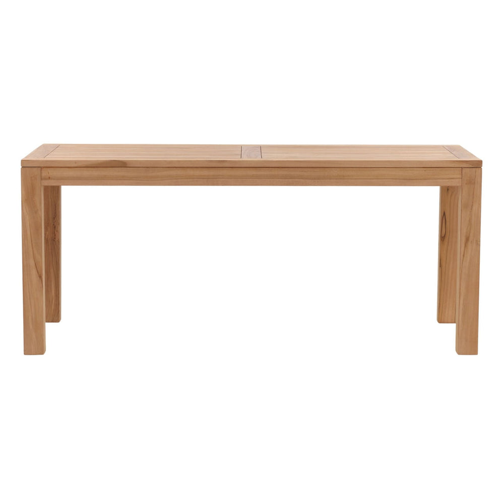 Alton Natural Teak Outdoor Dining Table, front view