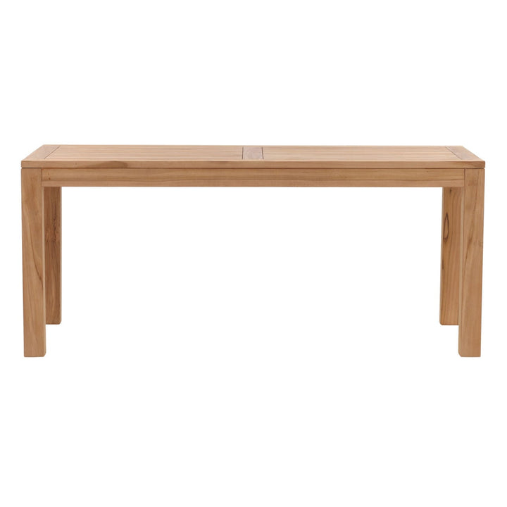 Alton Natural Teak Outdoor Dining Table, front view