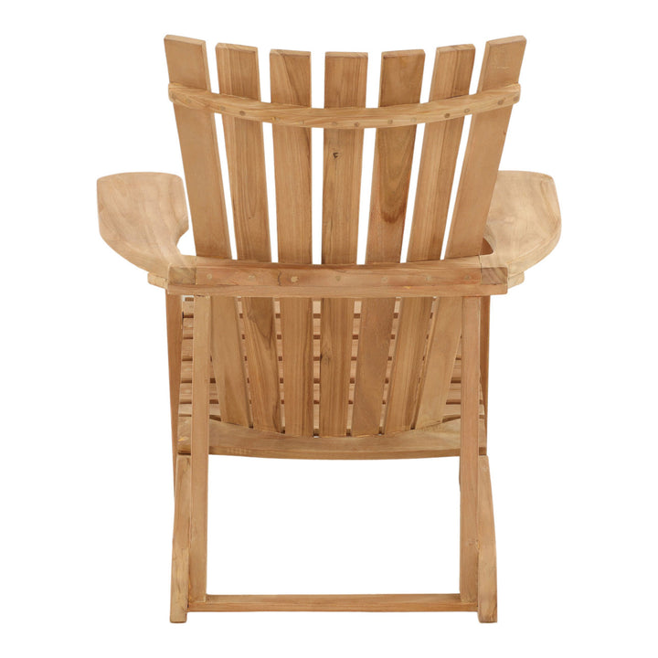 Nikren Teak Outdoor Lounge Chair, back view