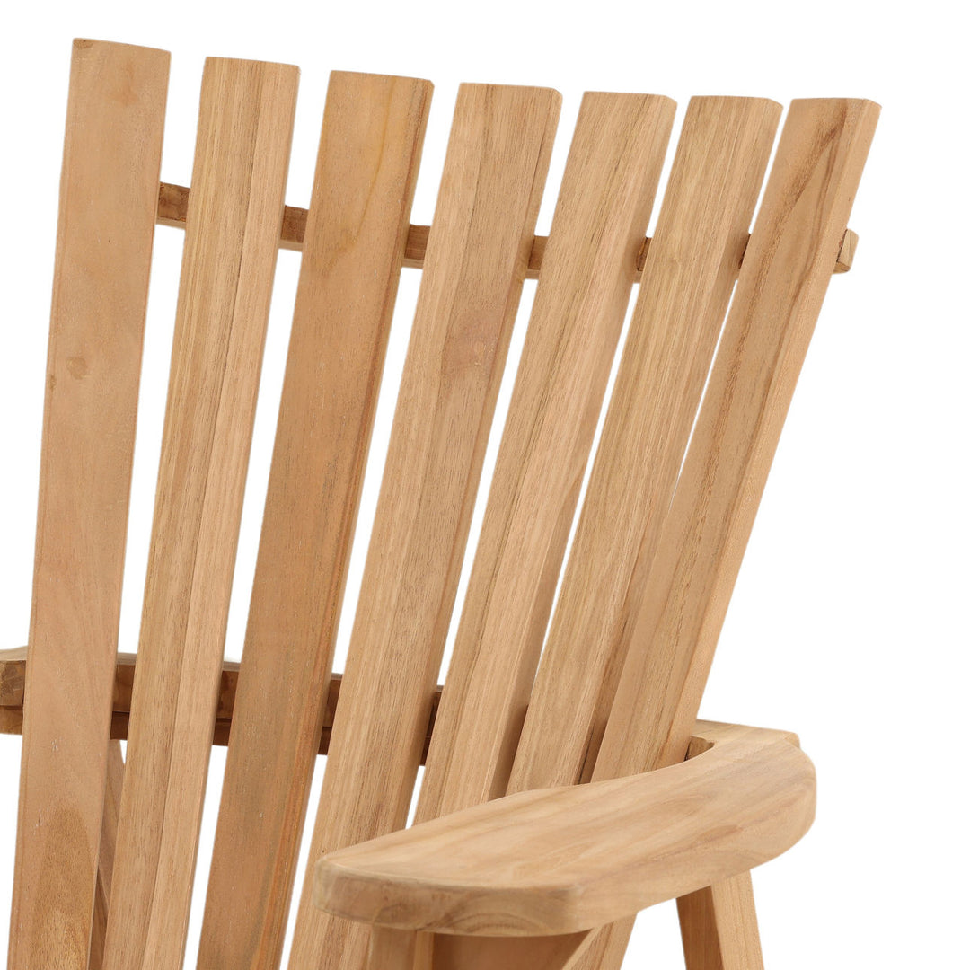 Nikren Teak Outdoor Lounge Chair, detail 1 view