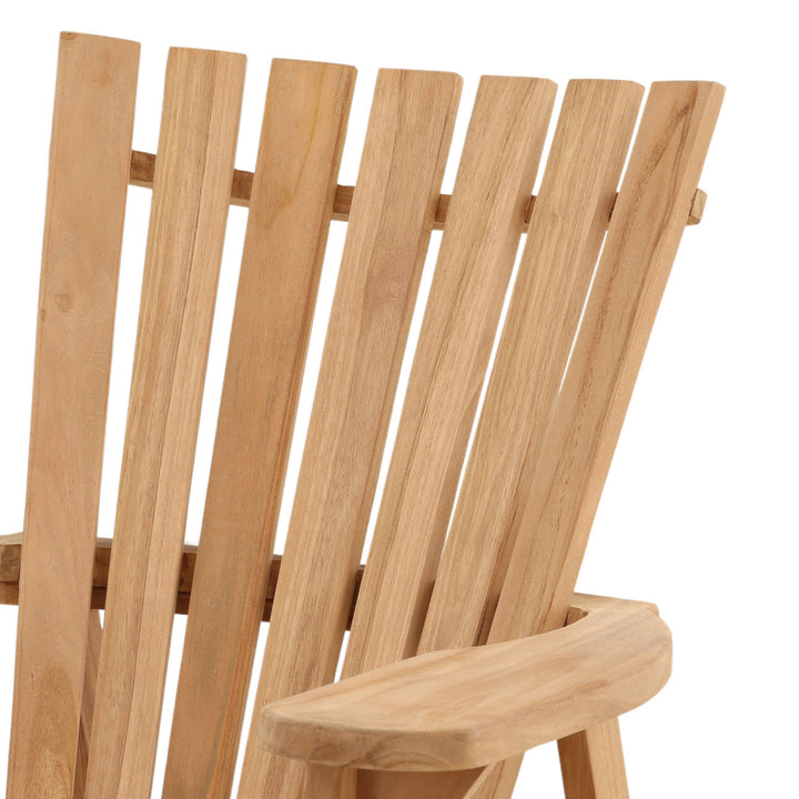 Nikren Teak Outdoor Lounge Chair, detail 1 view