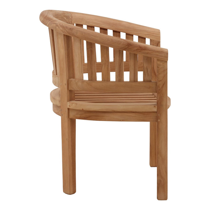 Mapren Teak Outdoor Lounge Chair, profile view