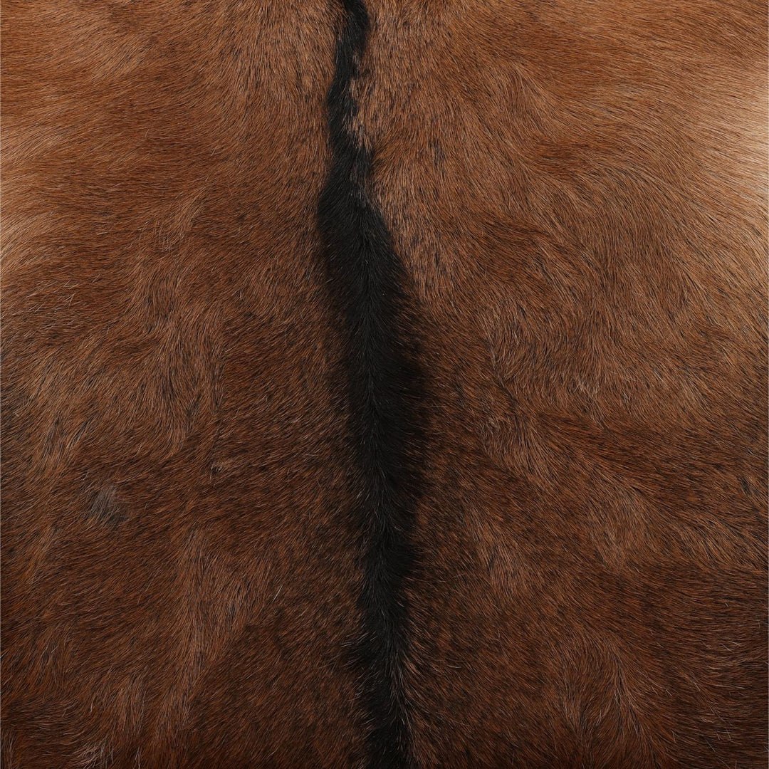 Norwell Goat Hide Teak Lounge Chair, detail 1 view