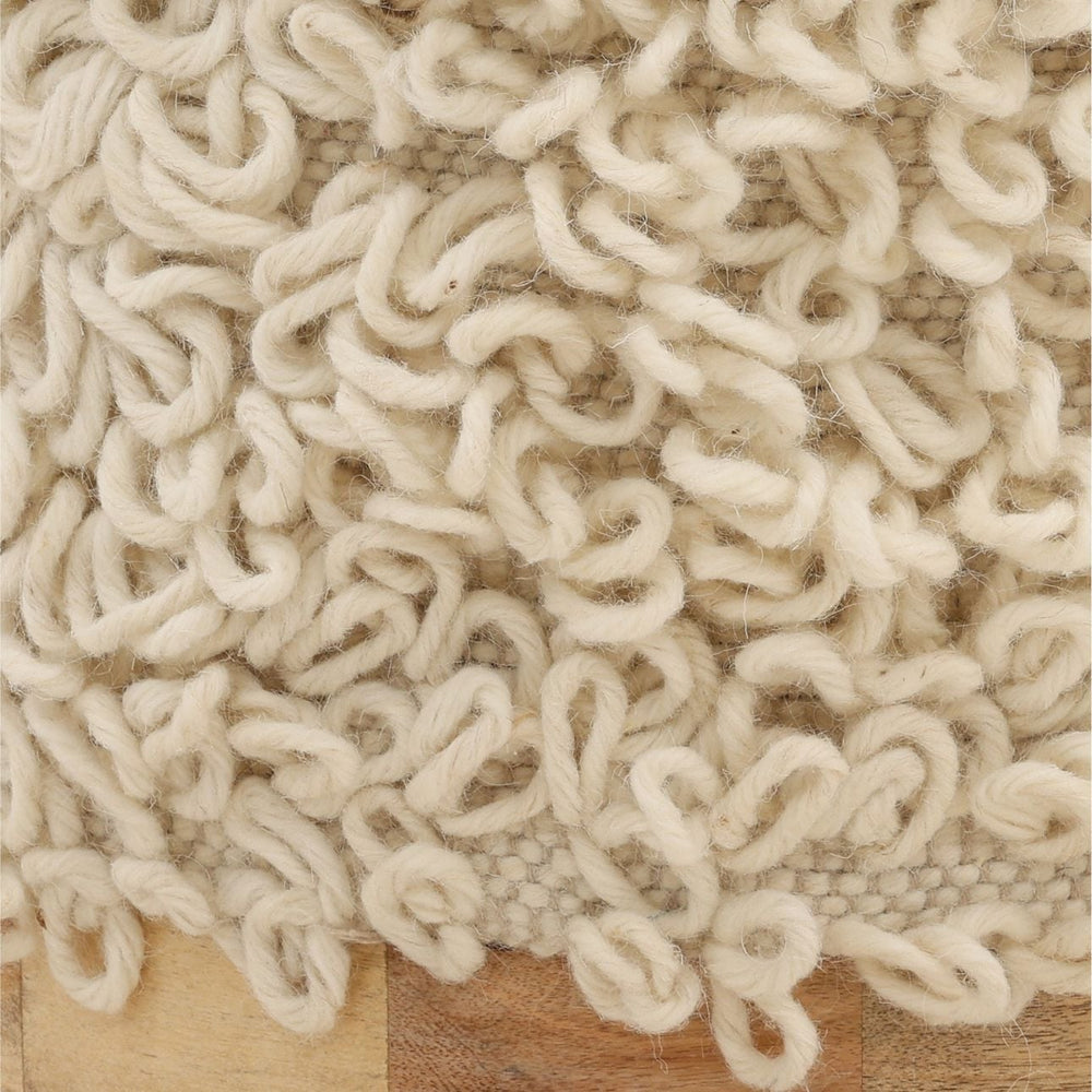 Mina Wool Stool, detail 1 view