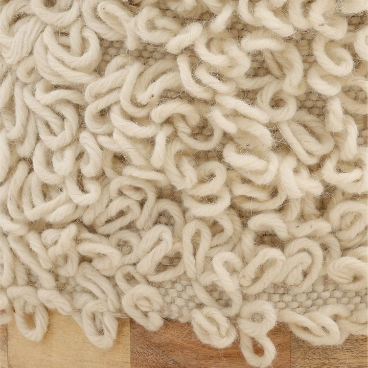 Mina Wool Stool, detail 1 view