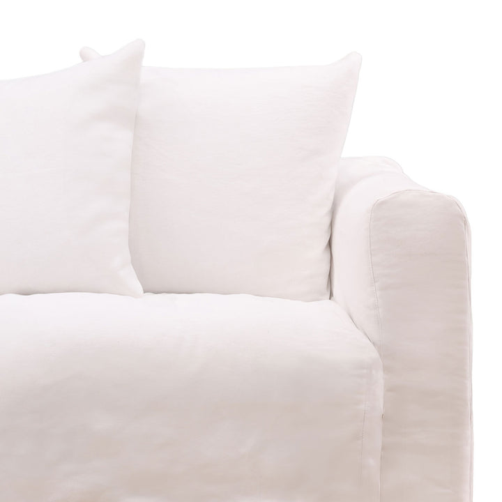 Montren Slipcovered Sofa, White, detail 2 view