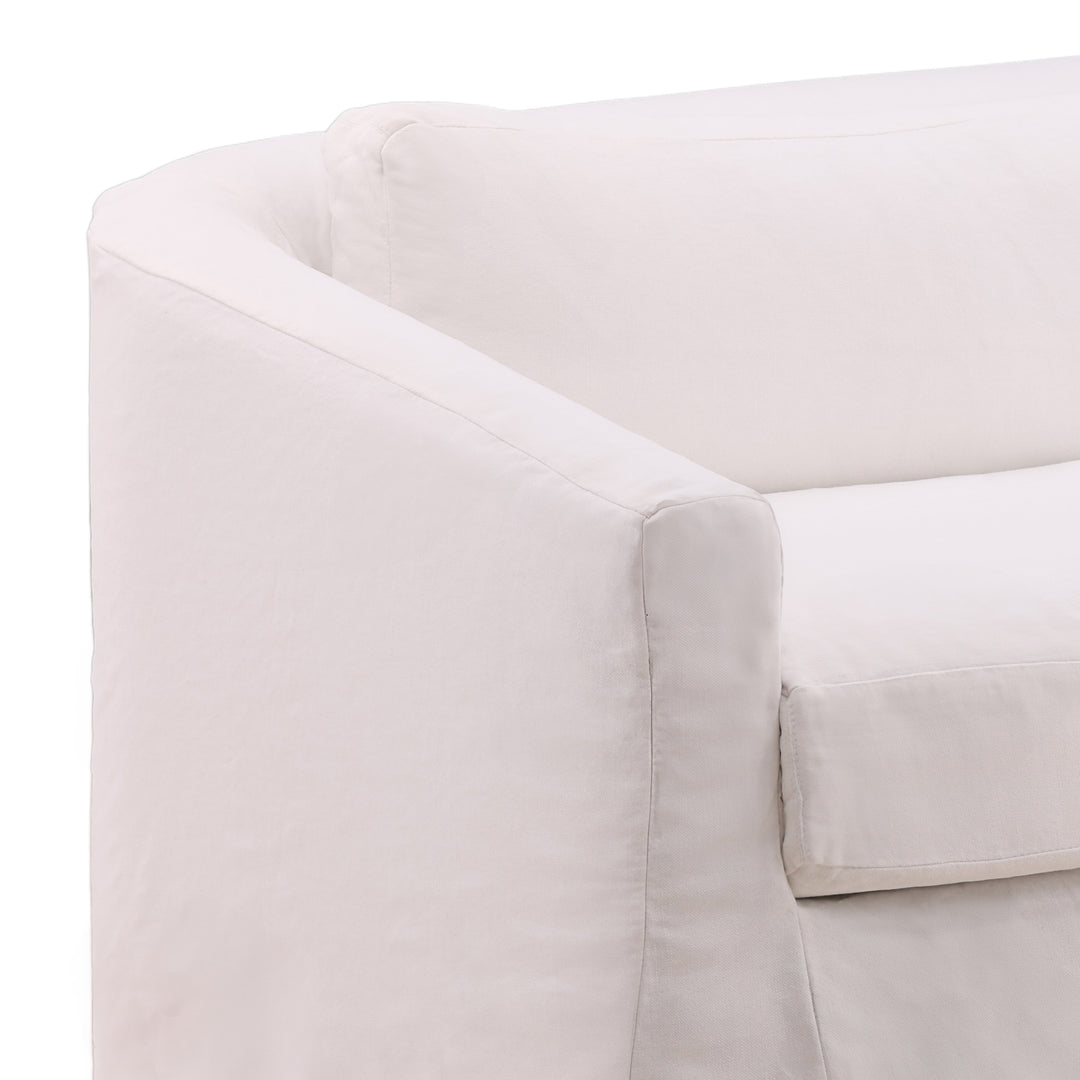 Vialen Slipcovered Sofa, reference configuration detail 3 view