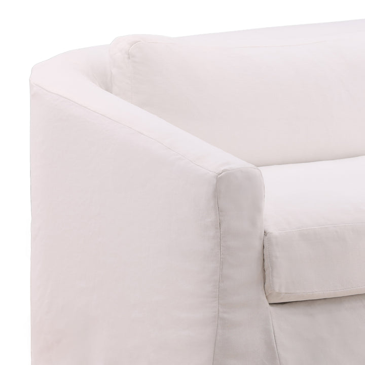 Vialen Slipcovered Sofa, reference configuration detail 3 view