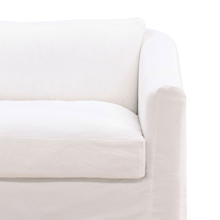 Vialen Slipcovered Lounge Chair, White, detail 2 view