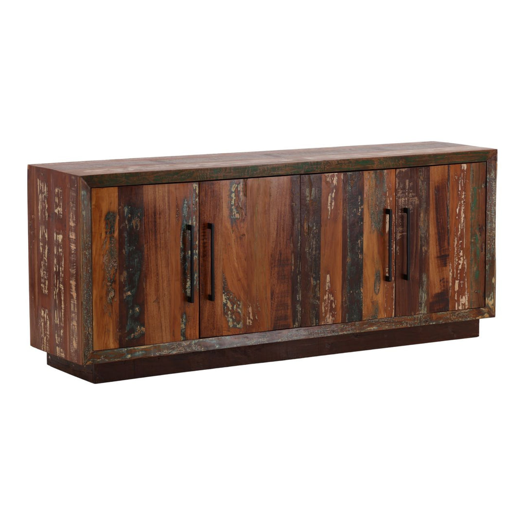 Nell Reclaimed Mango Wood Sideboard, three-quarter studio view