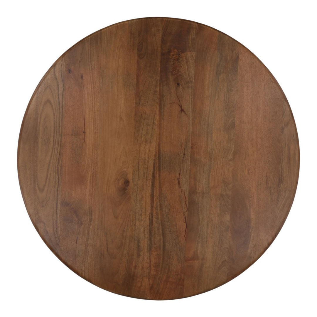 Wynn Brown Wood Coffee Table, overhead view