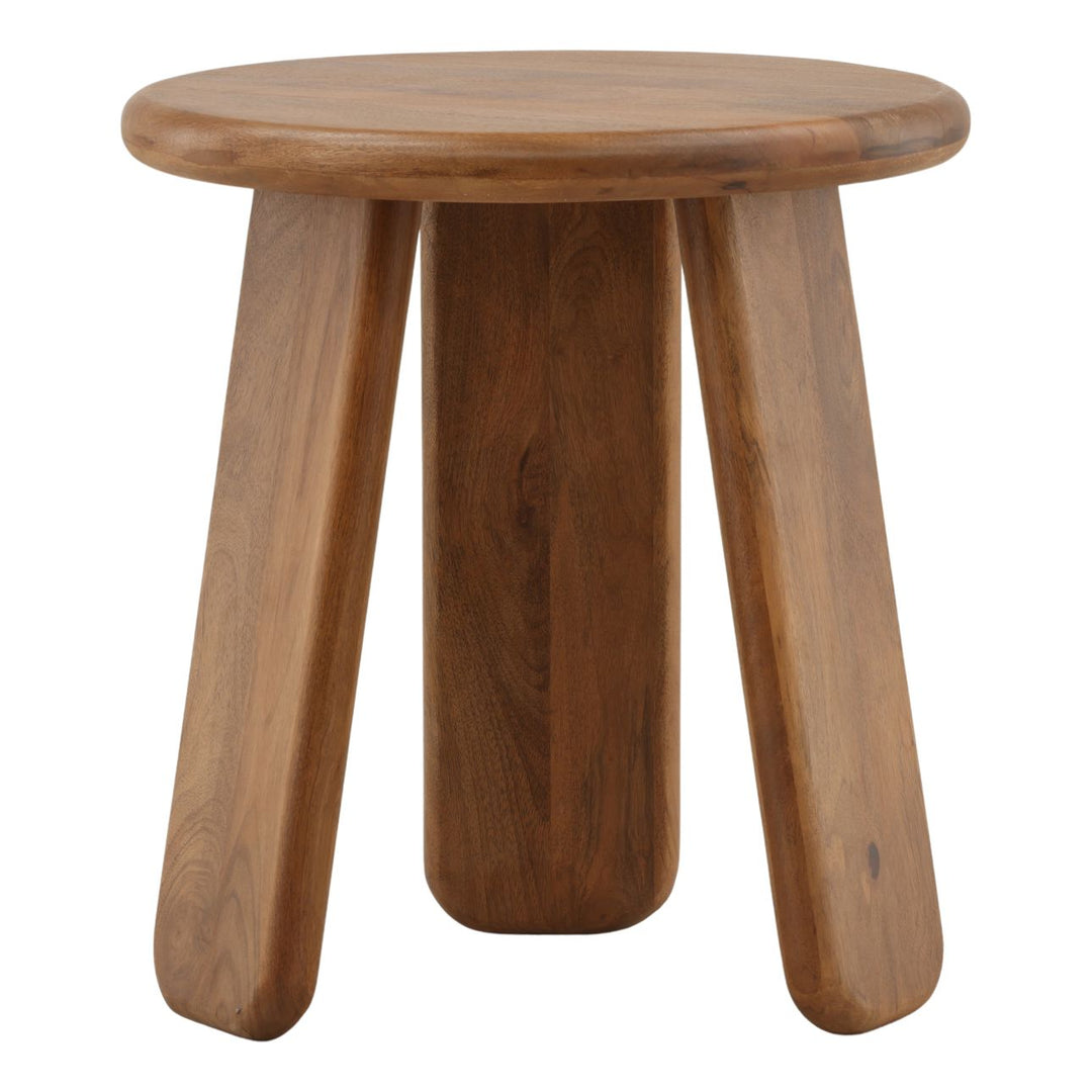 Wynn Brown Wood Side Table, back view