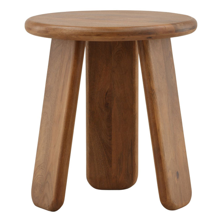 Wynn Brown Wood Side Table, back view